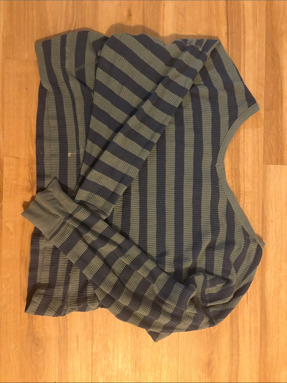 aerie Olive & Navy Striped Long-Sleeve Thermal